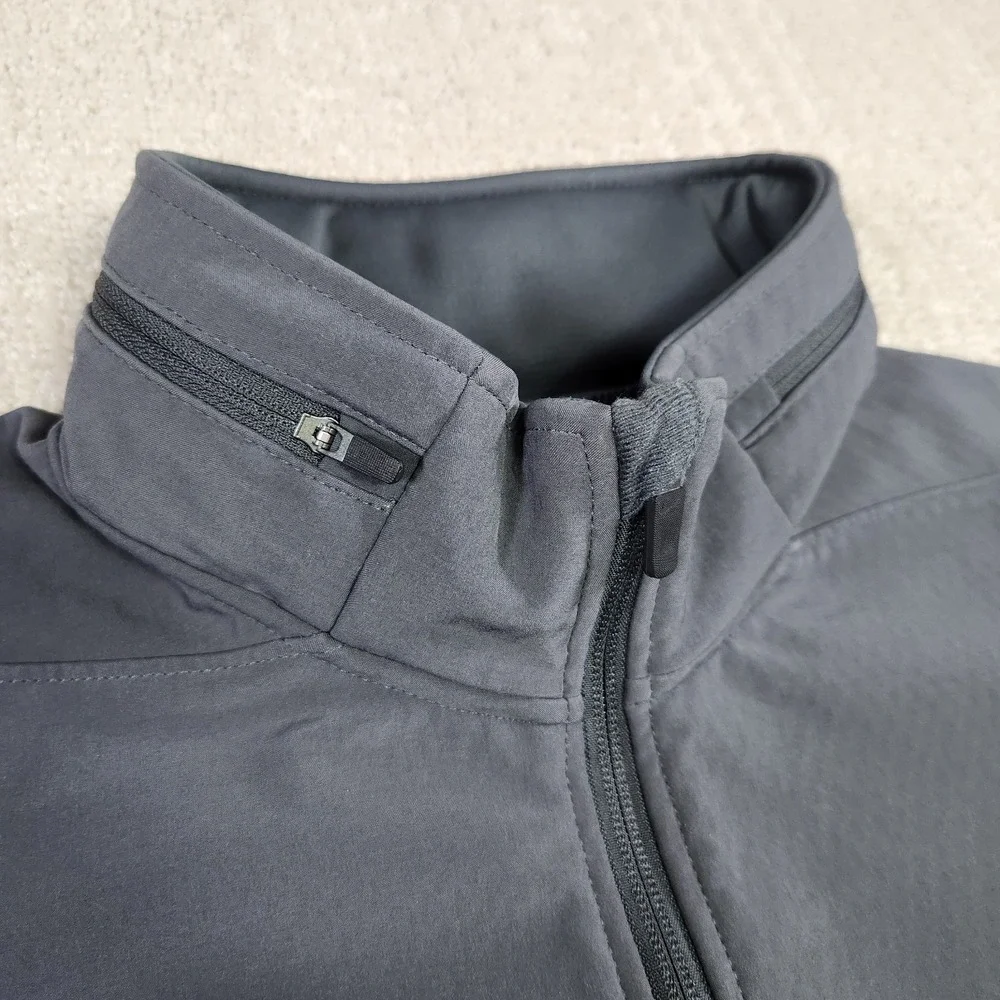 Nike Jacket Men Large Sphere Hybrid Woven Coat Grid Therma Fleece Lined Gray NEW